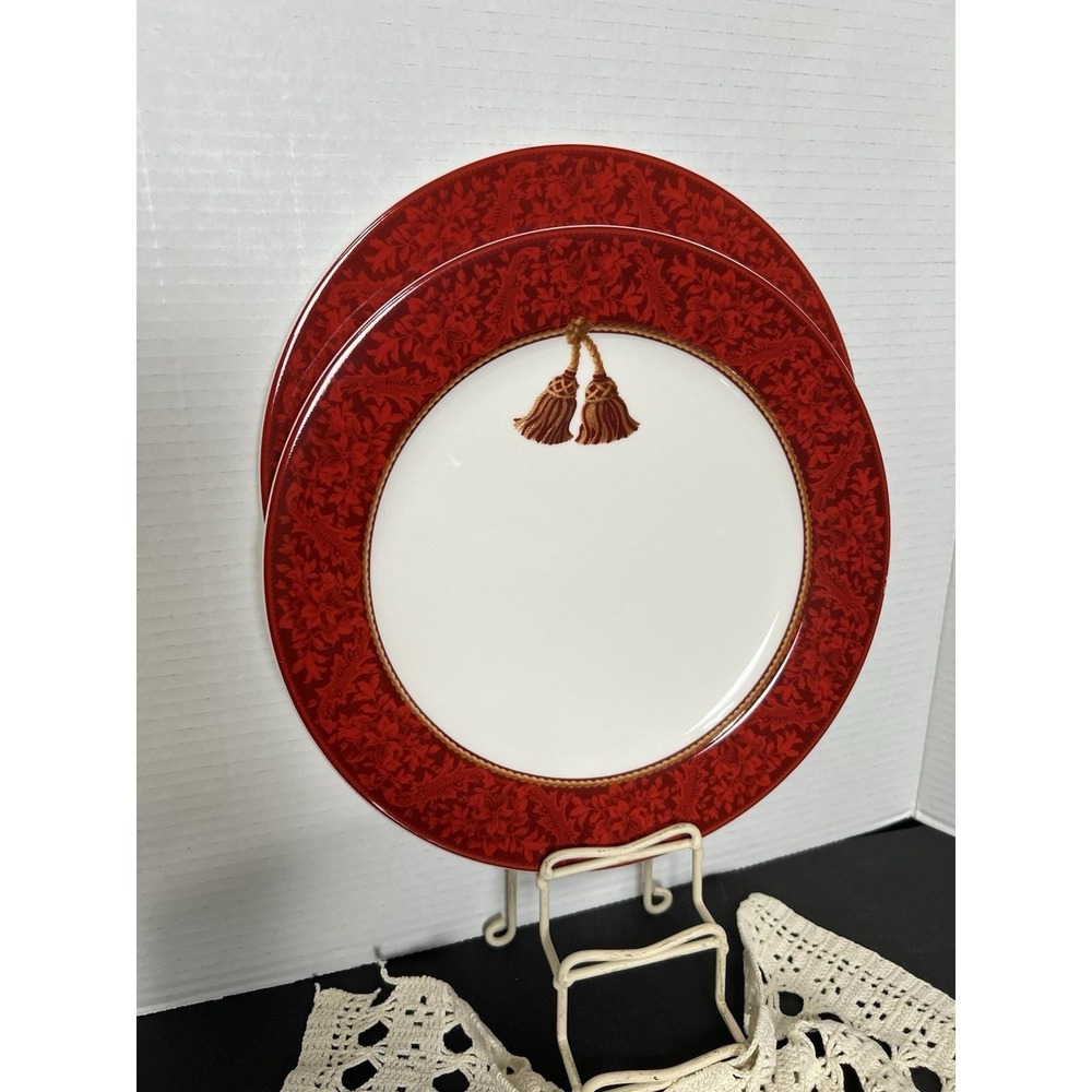 Hallmark Sakura Holiday Abundance Collector Plate Stoneware Christmas Round (4) - Picture 6 of 7